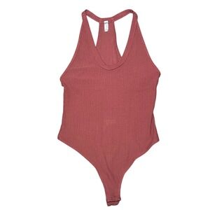 Free People Bodysuit Ribbed Tank Top Sleeveless Casual Everyday‎ M/M